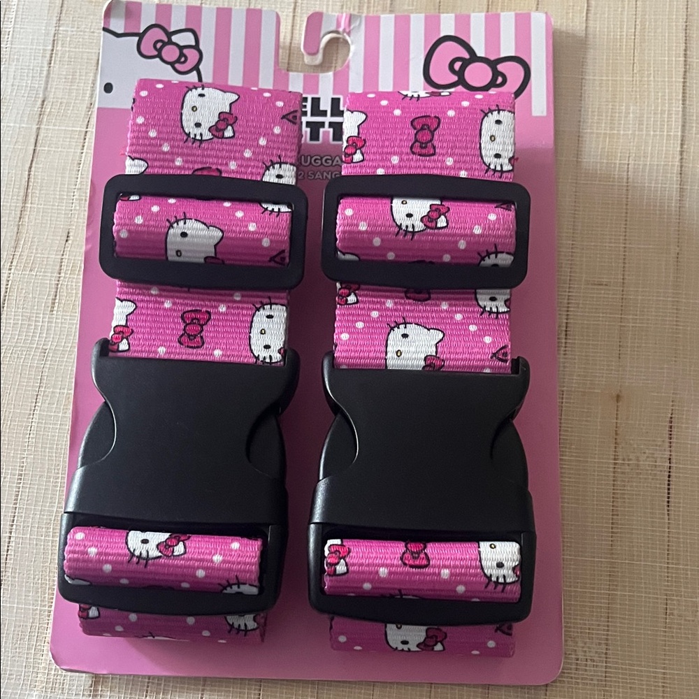 NWT! Hello Kitty Adorable Pink Set of 2 Luggage Straps!